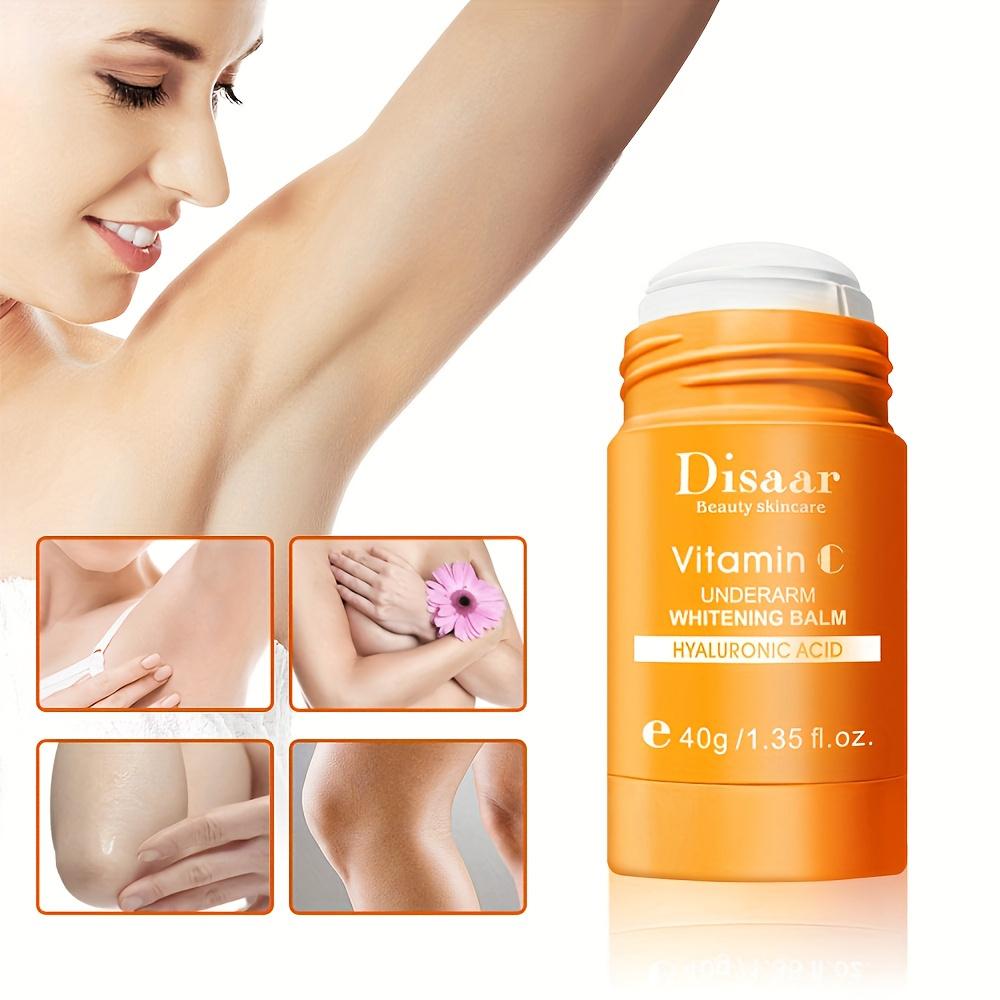 Desodorante en barra con vitamina C para iluminar areolas y axilas, desodorante en barra seco y no graso