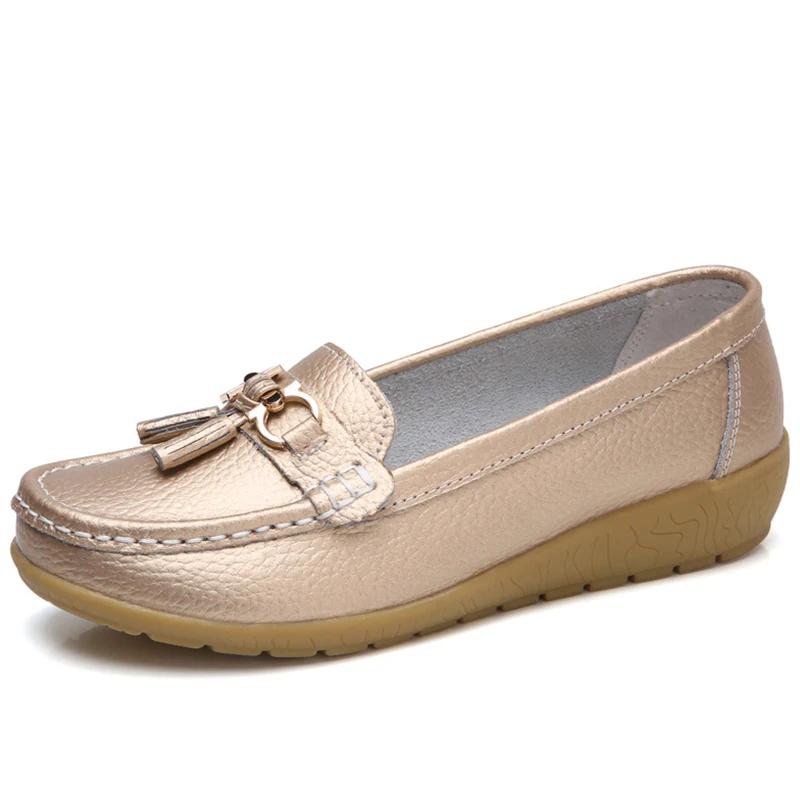 Fashion Women Shoes Nurse Loafers Shoes Classics Flats Zapatos Mujer Comfortable Flat Shoes Women White Casual Leather Women's Footwear