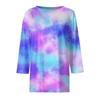 Women's Fashion Casual Round Neck 3/4 Sleeve Loose  Printed T,Shirt Ladies Top