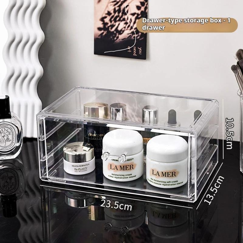 Desktop Drawer Makeup Storage Rack, Acrylic Cosmetics Storage Box, Lipstick Storage Box, Transparent Jewelry Storage Box