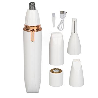 4 In 1 Women Trimmer Set Multifunction Rechargeable Washable Electric Eyebrows Nose Hair Remover