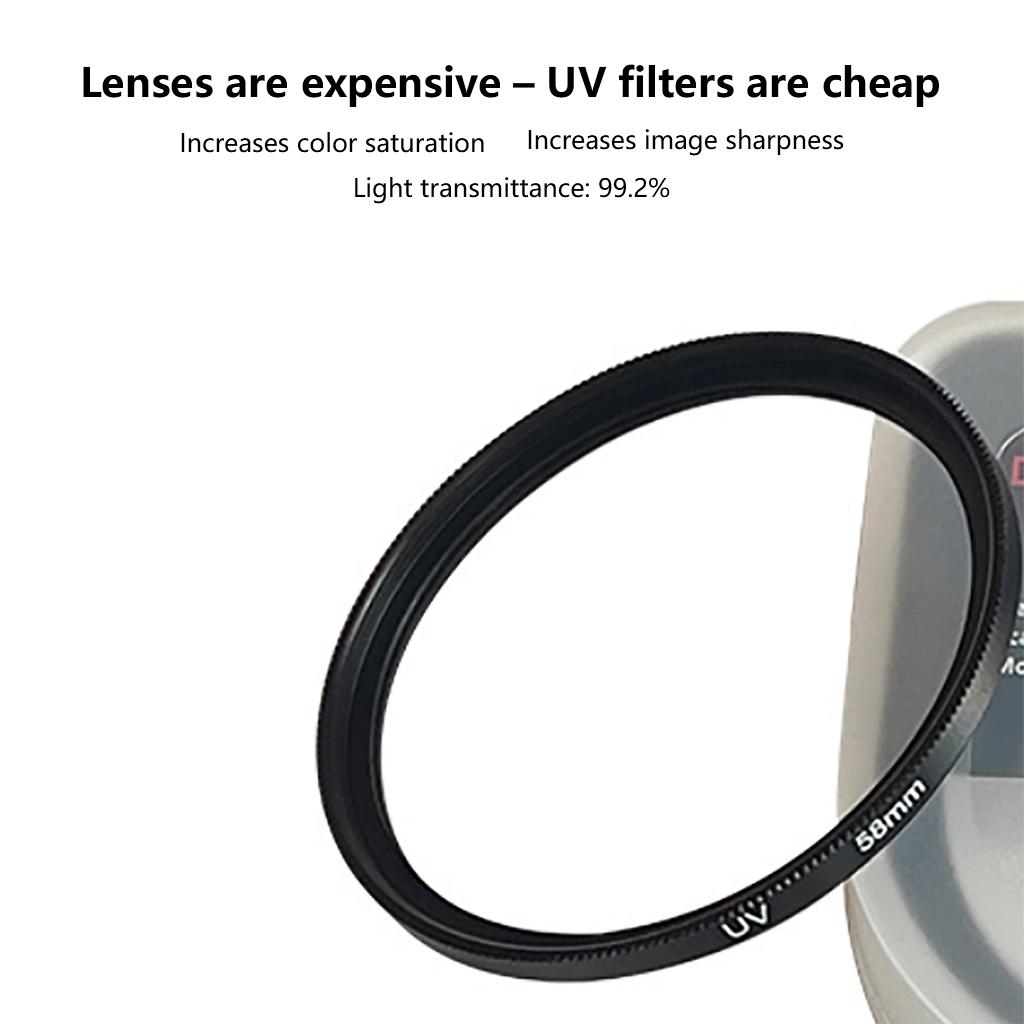 Universal Camera Lens Filter for Canon Nikon Sony DSLR Camera Lens Protection Dust-Proof Optical Glass UV Filters 67mm/58mm/52mm