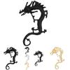 Exquisite Gold Silver Black Dragon Earrings Trendy Animal Zodiac Alloy Ear Jewelry