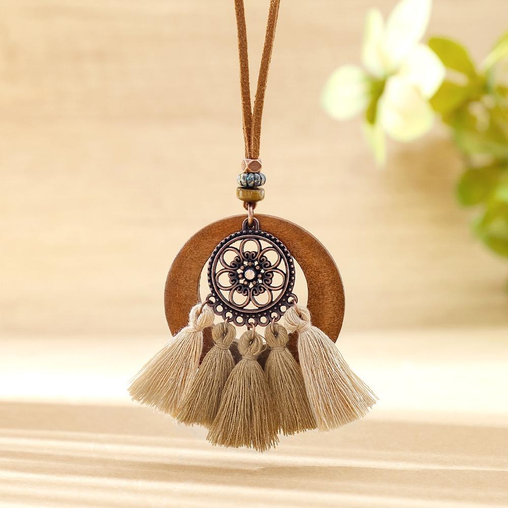 Trendige Boho-Halskette Elegante Stammes-Halskette Retro-Pulloverkette Schmuck
