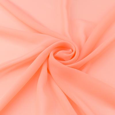 Chiffon materiaal, heldere perzik kleur