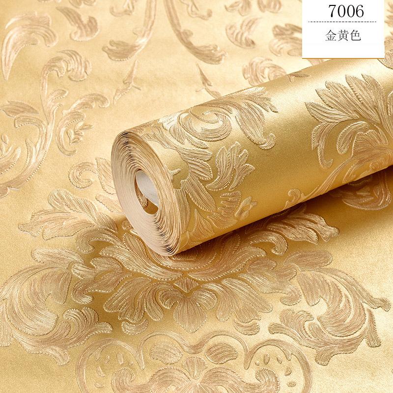 Self-adhesive Wallpaper 3D Three-dimensional European Non-woven Wallpaper Fine Pressure Thickened Bedroom Living Room Background Wall Sticker Warm