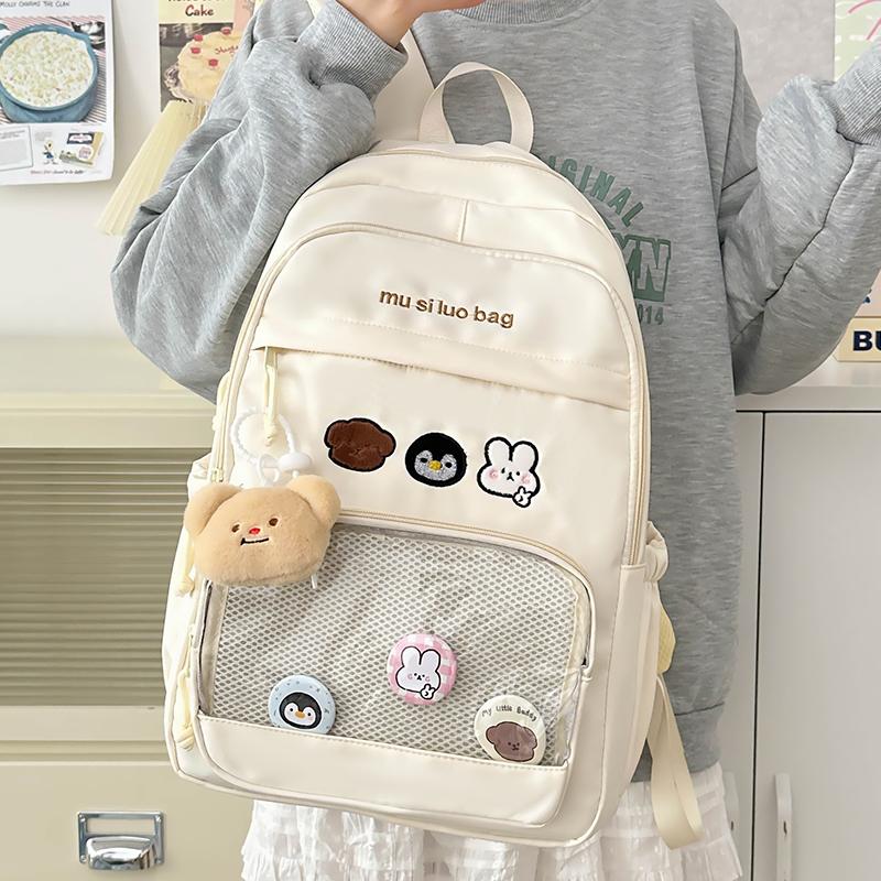 College Style Schoolbag Women Large Capacity Backpack Girls Lightweight Waterproof Backpack
