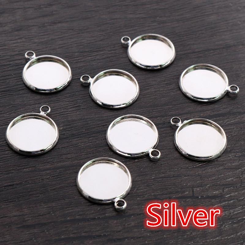 High Quality 10/12/14/16/18/20mm Iron Material One Loops Cameo Setting Base Cabochon Setting Base