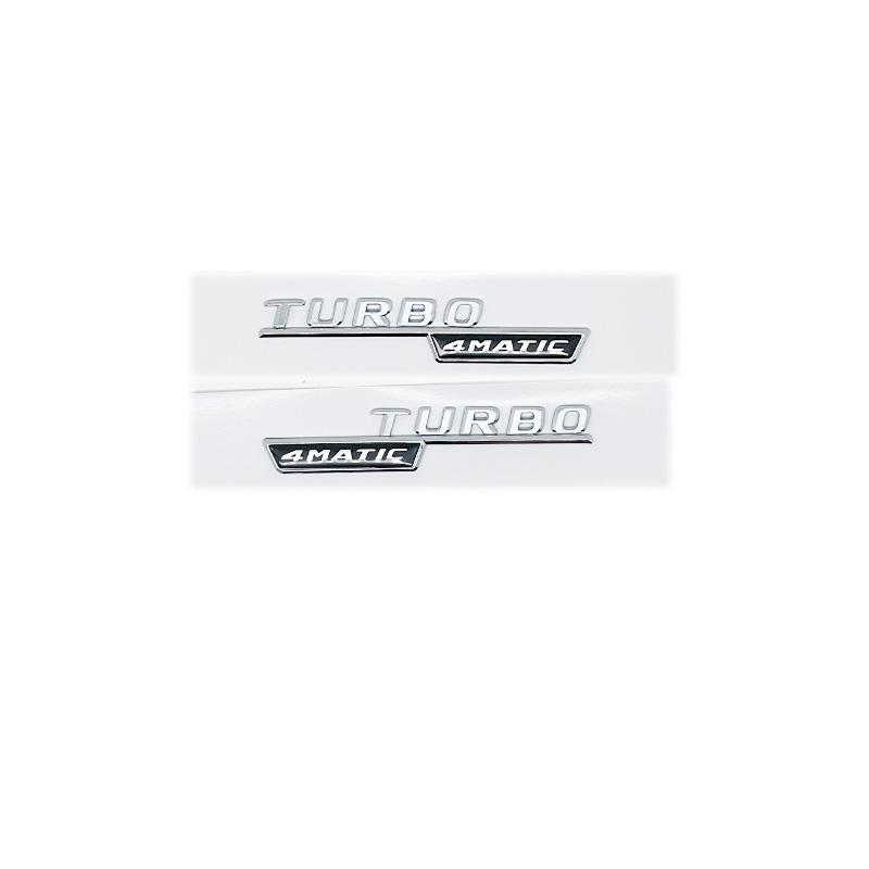 Emblema 3D ABS con letras negras brillantes A35 A45 A45S Turbo 4matic para Mercedes Benz AMG, guardabarros trasero para maletero W176 W177, pegatina con logotipo