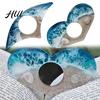 Ocean Beach Book Page Holder Handcrafted Thumb Ring Unique Bookshelf Set Resin Coastal Reading Accessories Gift for Lovers Literary Teachers Graceful