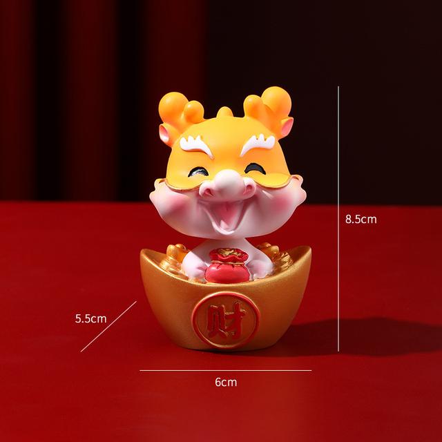 Cute Dragon Collectibles 2024 Chinese New Year Dragon Figurine Ornaments Adorable Miniature Desk Decorations For Home