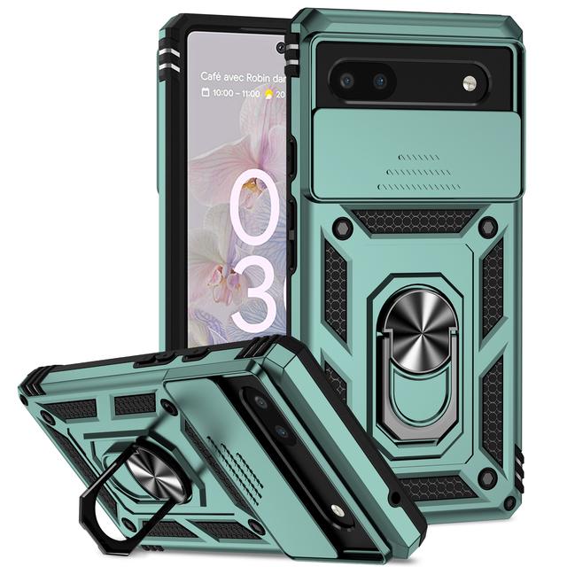 

Жесткий защитный чехол с металлическим кольцом для Google Pixel 6a Pixel6a Pixel6 Pixel 7 7a 8 Pro 6 Pixel8 Pixel7 Pixel7a чехлы для телефонов for Pixel 7A зелёный