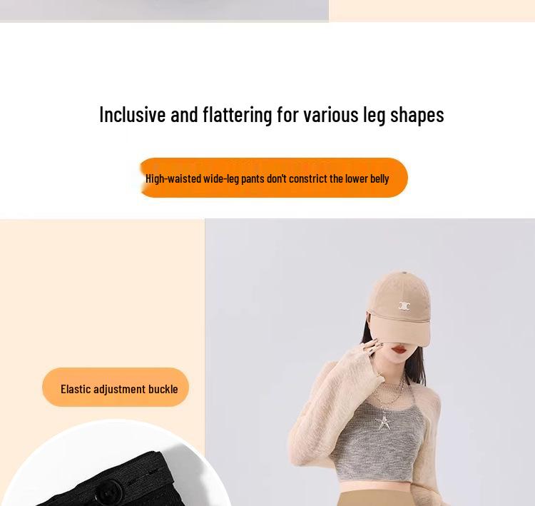 Spring/Summer 2026 Loose Maternity Wide-Leg Pants - Washed Cotton, Casual & Skin-Friendly Suit Pants for Moms