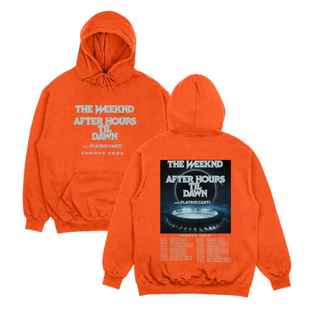 TheWeeknd Tour Hoodie After Hours Til Dawn Europe 2026 Print Pullover Men Women Streetwear Fashion Oversized Hip Hop Sweatshirt