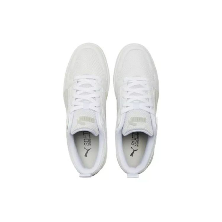 PUMA Unisex Rebound Layup Lo Mesh Low Top Sneakers White Grey 370914-06