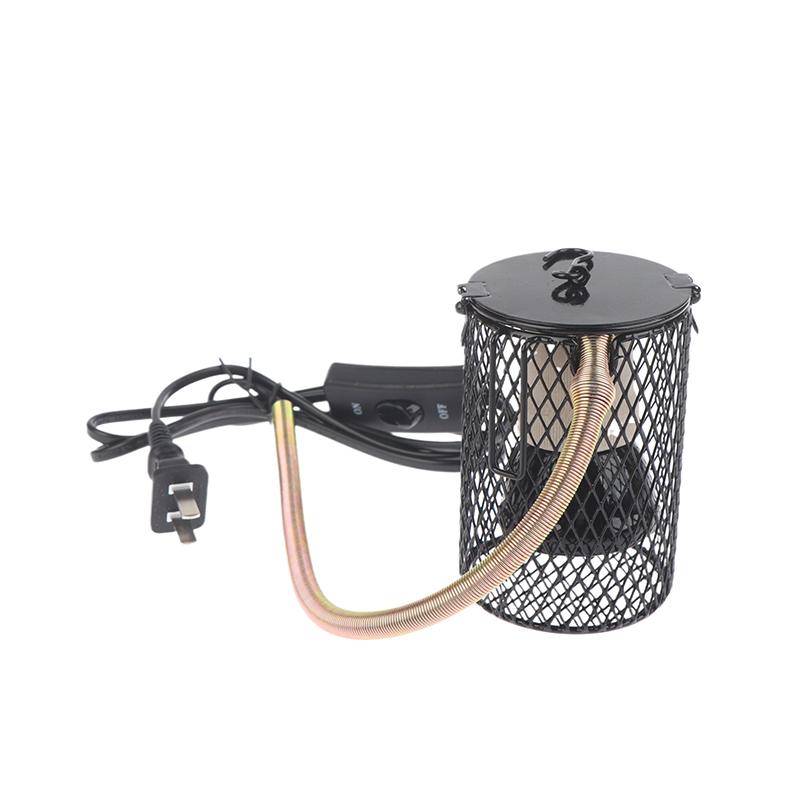 E27 Pet Heating Lamp With Anti-Scalding Lampshade For Turtle Snake Lizard Infrared Ceramic Emitter Heat Light 25/50/75/100W