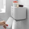 Wall-Mounted Waterproof Toilet Paper Holder and Tissue Box