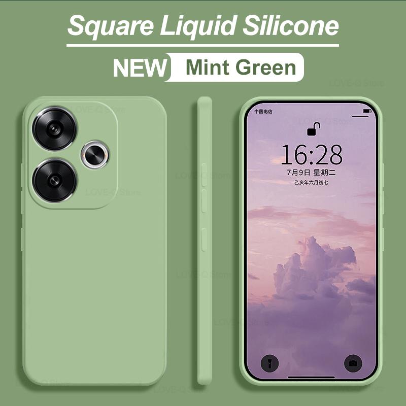 Soft TPU Cover For Poco F6 Pro Case Upgraded Liquid Silicone Phone Case