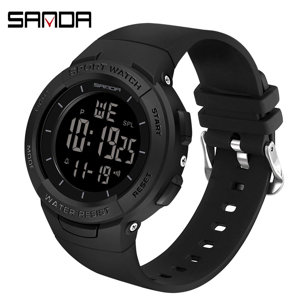 SANDA LED Electronic Sport Watches Count Down Stopwatch Clock 5Bar ...