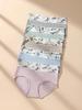 Women Cotton Panties High Waist Body Shaper Underwear Fashion Print Panty Ladies Briefs Plus Size M-5XL Underwear Female Lingerie