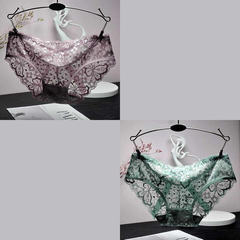 

2 шт. сексуальное нижнее белье перспективные кружевные женские трусики с цветочным принтом однотонные трусы женские трусы дышащее женское нижнее белье L