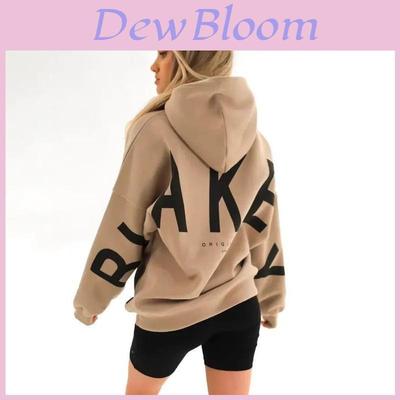 Streetwear Hoodie For Women Thick Polyester With Letter Graphic Fall 2023