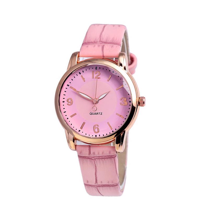 Buy Fashion Women Contracted Bracelet Watches Leather Quartz Waterproof Wristwatches Accessories