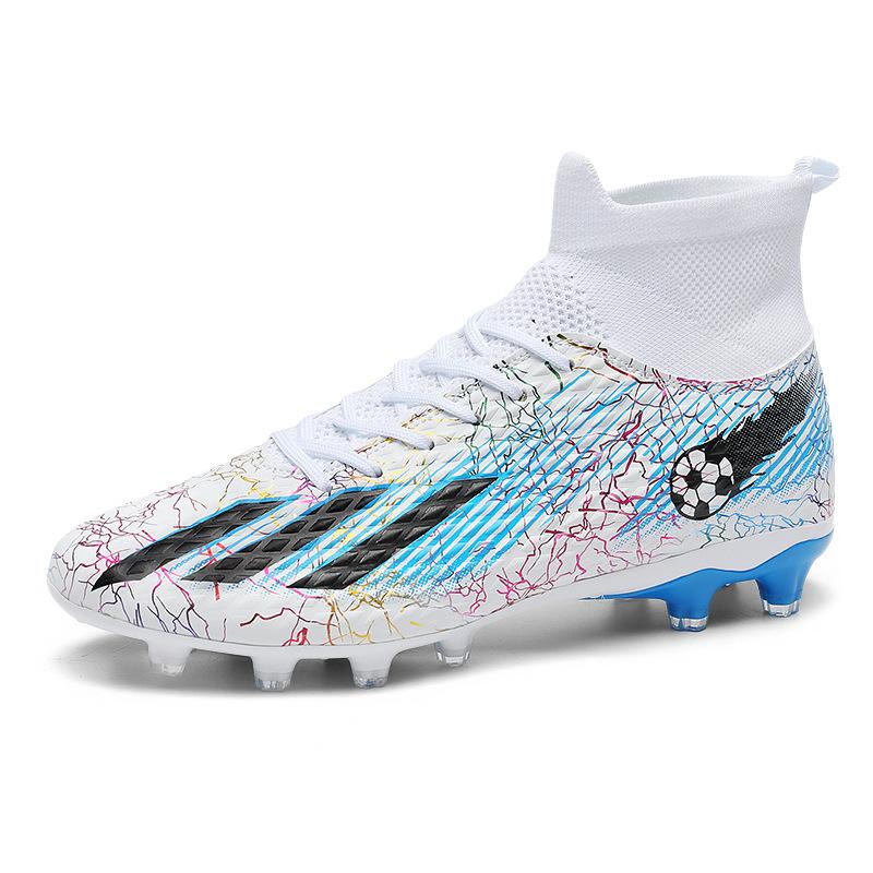 2025 Football Shoes High-top Boys and Children with Broken Nails and Spikes, Youth and Students Competition Artificial Turf Training Shoes
