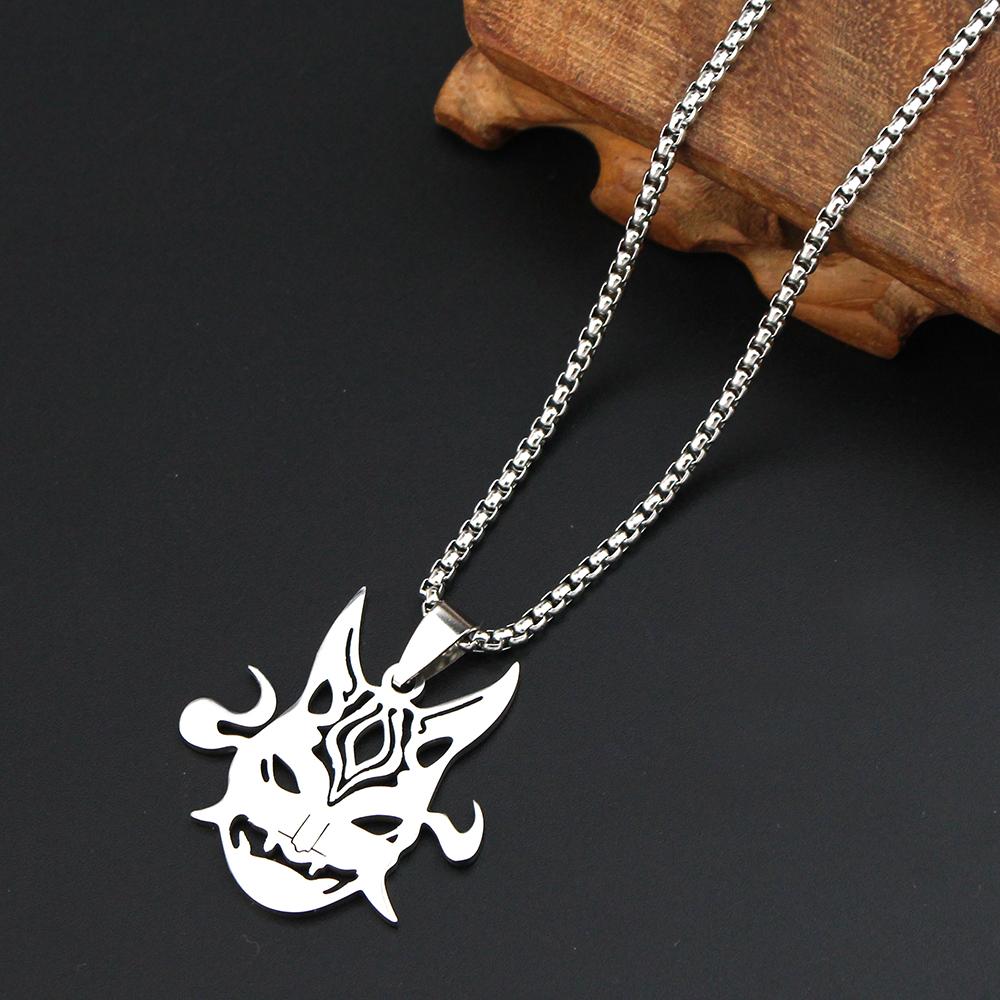 

Genshin Impact кулон ожерелье подростковое милое аниме мультфильм призрак ожерелье из нержавеющей стали для мужчин женщин ювелирные аксессуары подарок as the picture-