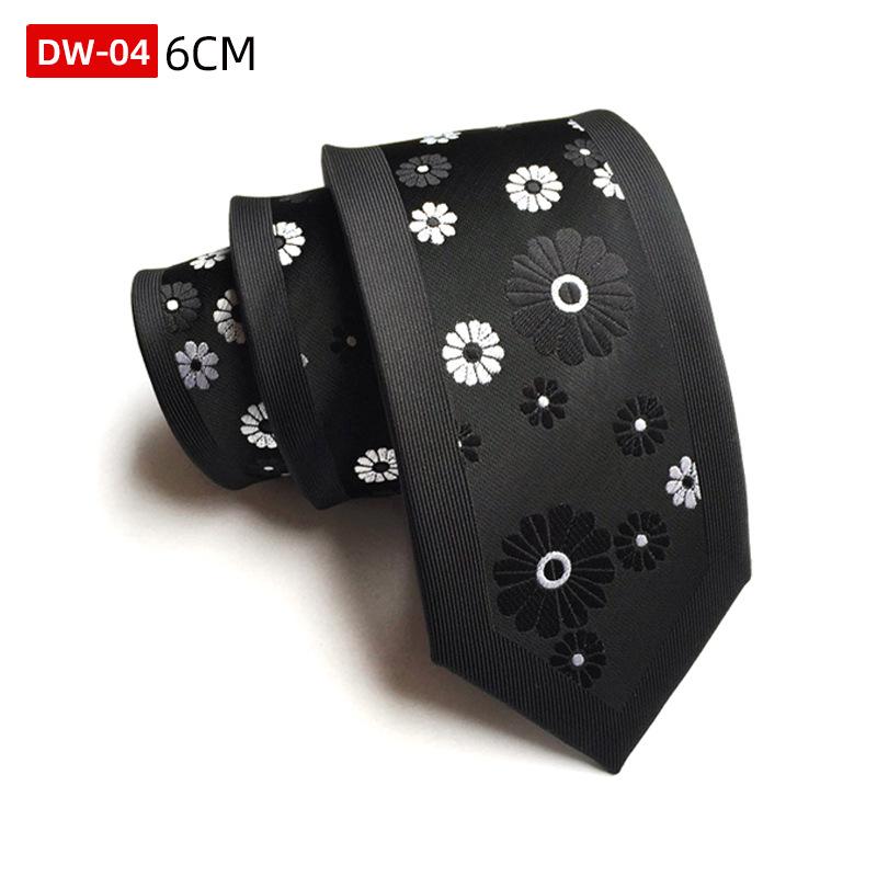 Spersonalizowany Krawat Modowy, Poliestrowy Jedwabny Żakardowy Wąski Krawat Pozycjonujący 6 cm