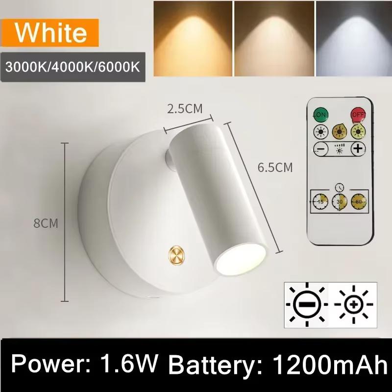 Rechargeable LED Spotlight Touch Dimmable 5V USB Bedside Lamp With Touch Switch Downlight Living Room Kitchen Indoor Decoration