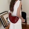 Korean Fashion Hobos Bag for Women   Casual Simple Niche Design Crossbody Saddle Bags