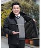 Men's Thick Warm Fleece-Lined Jacket, Short Cotton-Padded Coat for Autumn/Winter, Ideal for Middle-Aged and Elderly Dads.