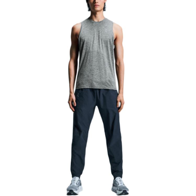 Pantaloni On Core Tinta Unita Vita Elastica Corsa Sport Pantaloni Lg Pantaloni Uomo Mezzanotte 1MF10111573