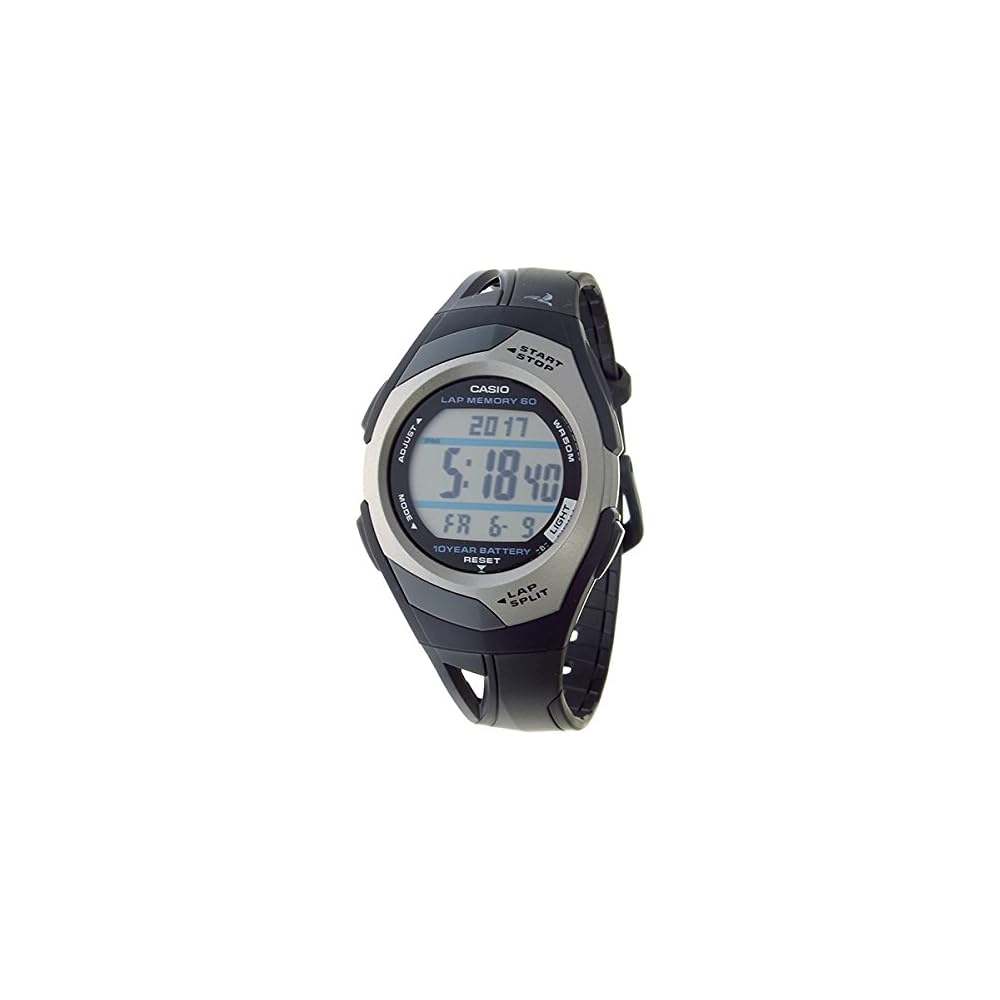 Casio PHYS Runner Quartz Unisex Watch STR-300C-1V Black Water Resistant Sports Design