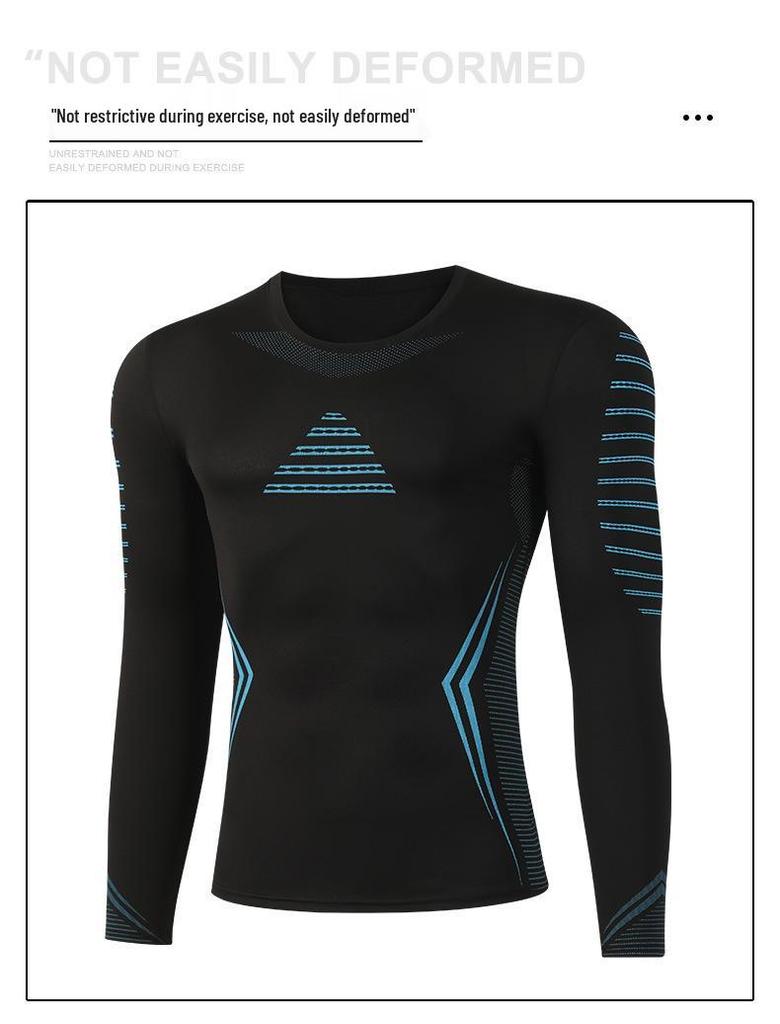 Men's Quick-Dry Long Sleeve Sports Top for Basketball, Running, and Training