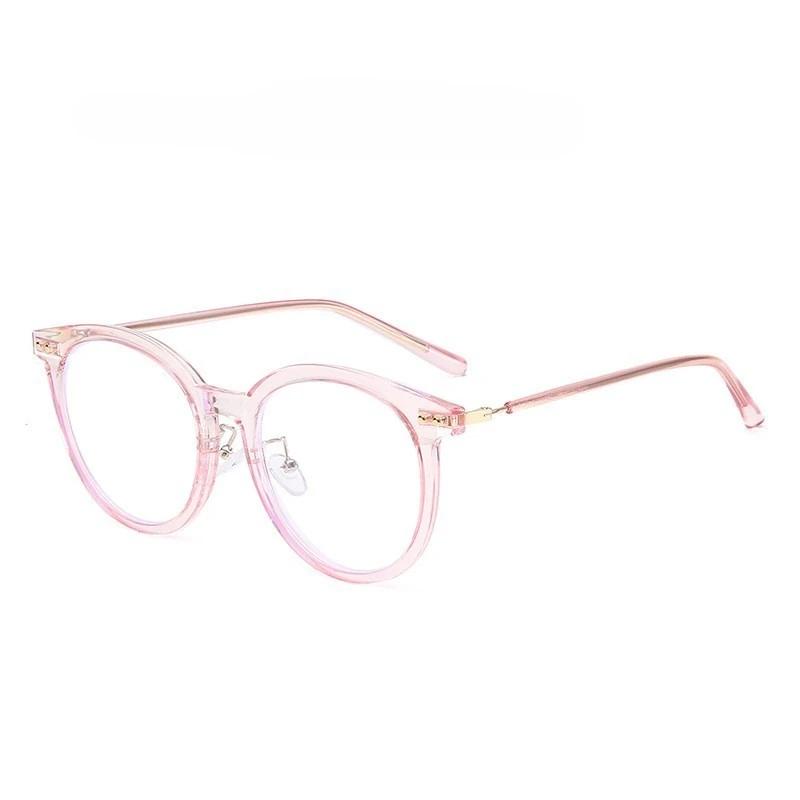 

Unisex Fashion High-definition Anti-blue Light Reading Presbyopia Glasses New Luxury Retro Round Large Frame Presbyopia Glasses 0 прозорого рожевого кольору