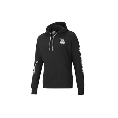 Puma X Mr Doodle Logo Print Kordelzug Hoodie Herren Hoodie Schwarz 598639-01