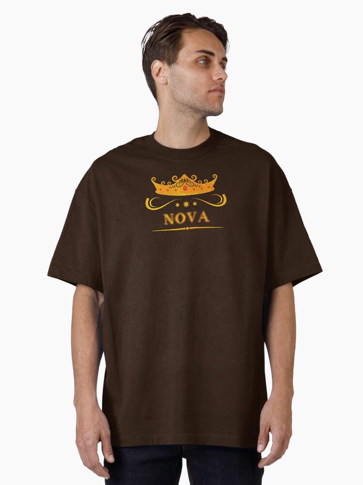 Nova Nova Personalized Name With Crown - Cool & Custom Gift for Girls, Teens Oversized T-Shirt