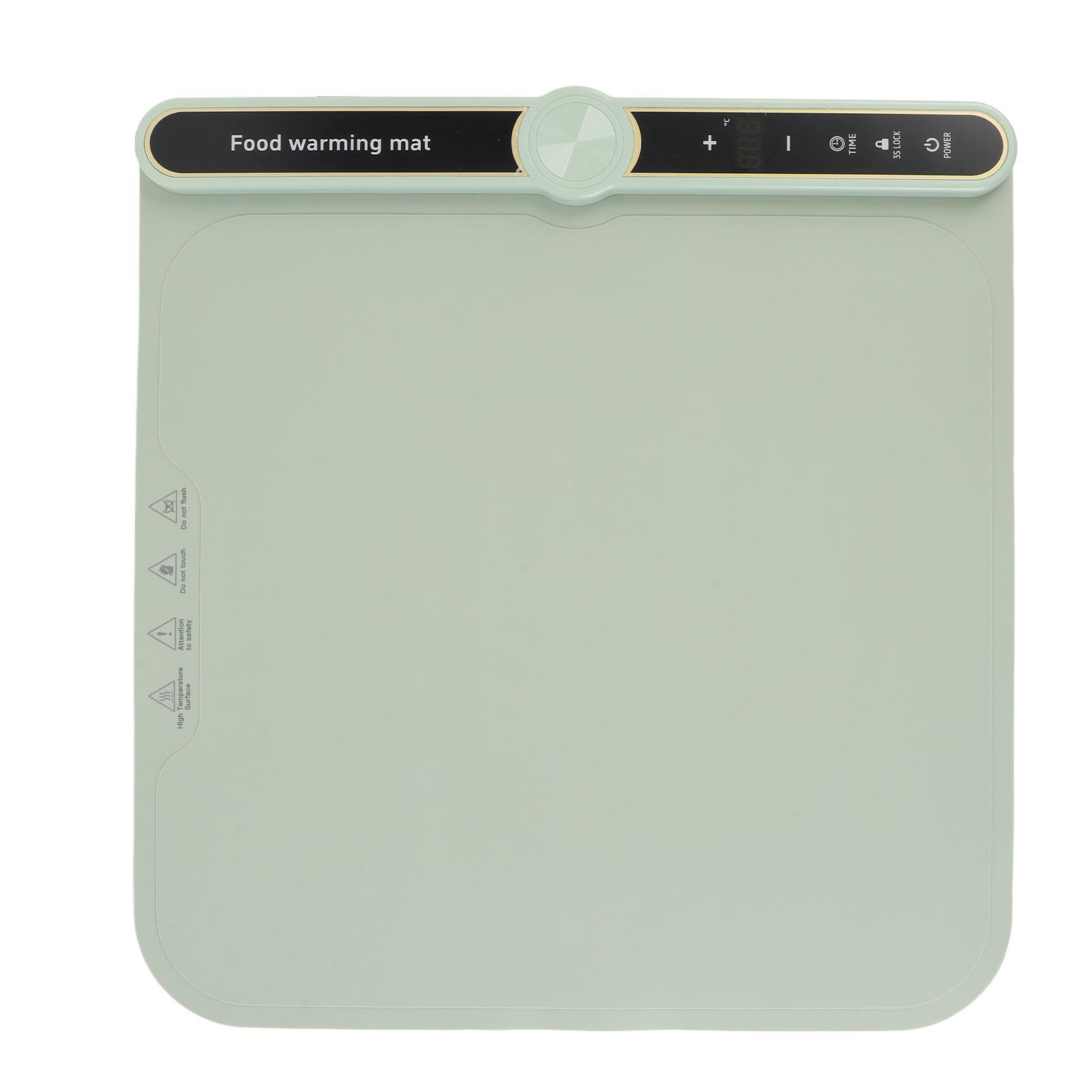 

Подогреваемый коврик для еды 330 Вт, нагрев всей поверхности за 8 секунд, 9 настроек температуры, время 6 часов, блокировка от детей EU Plug small зелёный