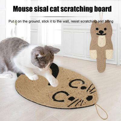 Tappetino per graffi per gatti in sisal a forma di ratto da appendere a porta/parete Tappetino graffiante verticale