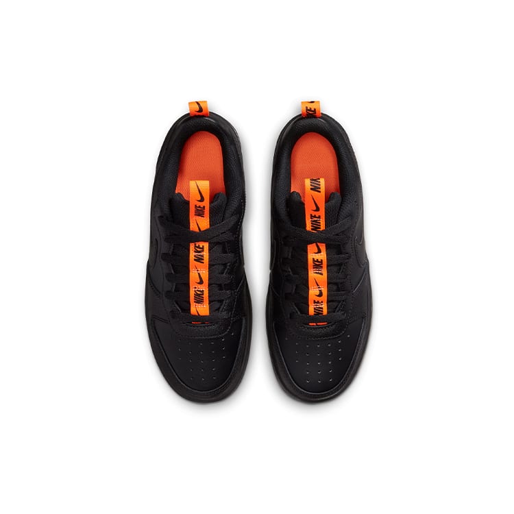 Nike Court Borough Low 2 SE 'Black Orange' GS CT3964-001
