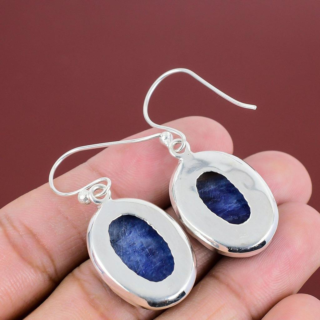 Sodalite Earring Awesome Gemstone Jewelry Decent Earrings 925 Sterling Silver Earring Sodalite Jewelry Handmade Earring  Gifts For Mother