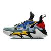 Li Ning Qianhangce Slip Resistant Coverage Low top Vintage Basketball Shoes Men's Gray Aqua Green AGLQ075-1
