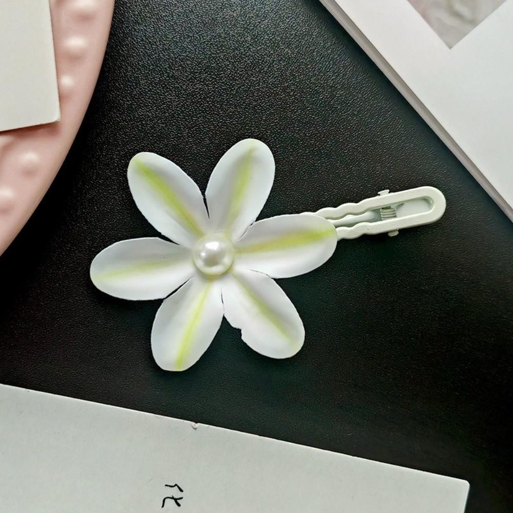 10Pcs Orchid Orchid Hair Clip with Pearl Embellishments Floral Hair Clip Beach Vacation Photography