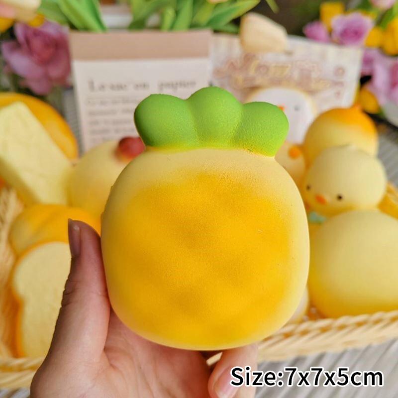 Simulation Strawberry Cake Squishy Sensory Fidget Toy Slow Rising Cream Souffle Ball Stress Relief Squeeze Decompression Toy