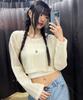 Kkuape Long Sleeve Cover-Up Knit Top_2Color