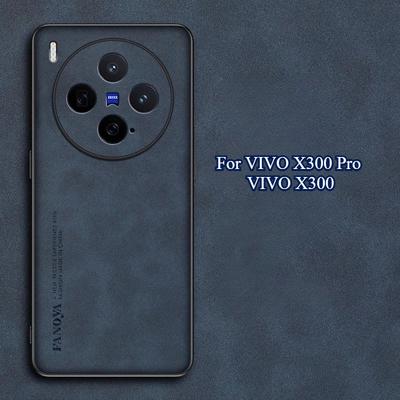 Hülle für VIVO X300 Pro Schafsleder PU Lederhülle für VIVO X300 X300Pro Matte Weiche Silikon Stoßfeste Bumper Cases Schale