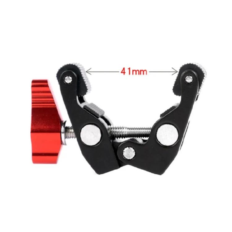 High Strength Aluminum Camera Clamp Mount 2kg Load Capacity Flexible Positioning 1/4 Connection For Sports Cameras