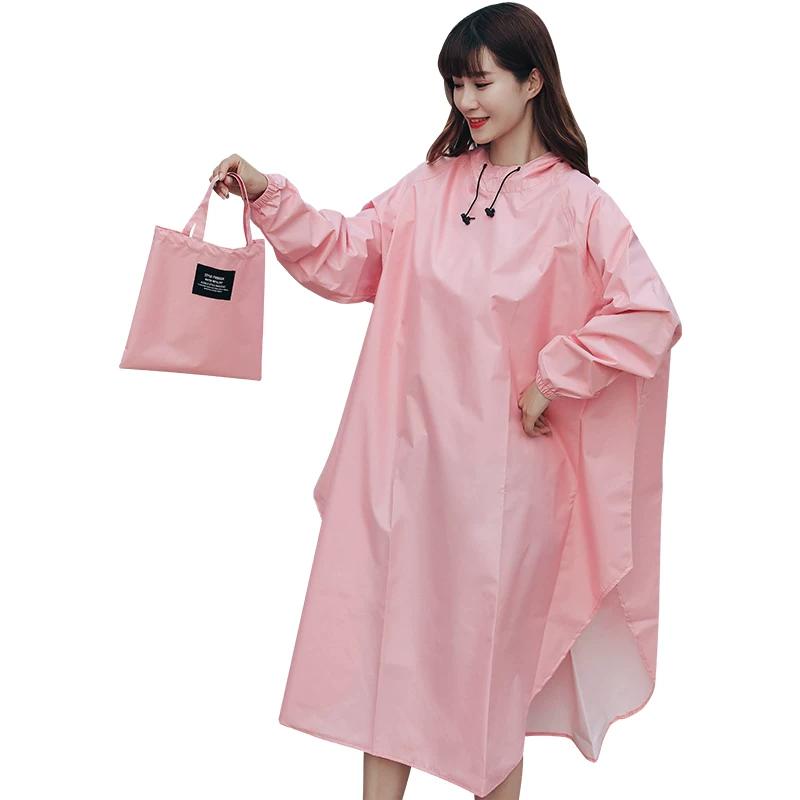 Cycling Raincoat Adult Men and Women Lightweight Pure Color Long Sleeves Electric Car Bicycle Poncho Outdoor Cycling Rainproof